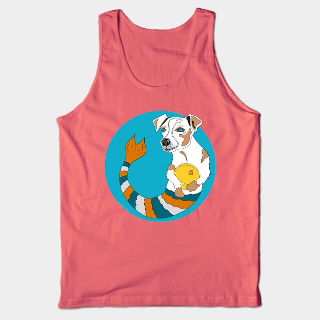 Mazie the Jack Russell Mermutt Tank Top by abrushwithhumor